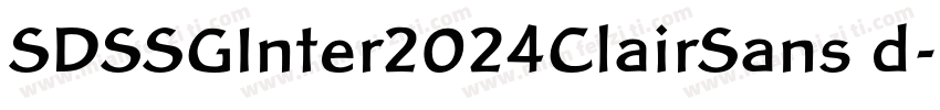 SDSSGInter2024ClairSans d字体转换
